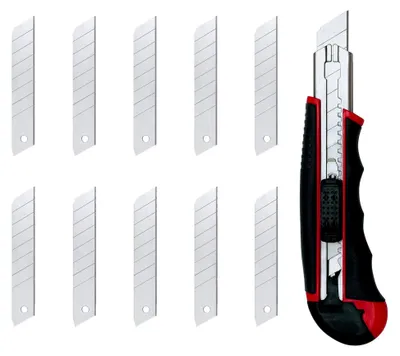 Produktbild von Cutter Autoload (18 mm, inklusive 6 + 10 Klingen im Magazin) rot/schwarz