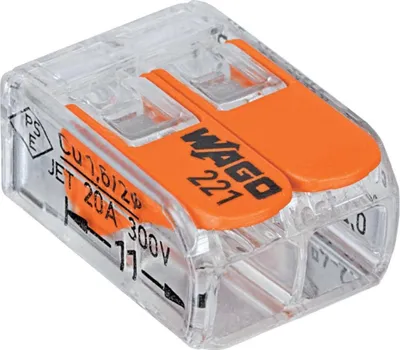 Produktbild von WAGO Wago-COMPACT-Klemme 2 x 0,2-4qmm transparent 5 Stk. Btl. m. R.