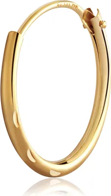 Produktbild von Einzel Creole Echt Gold 333 Diamantiert Ohrring Ohrschmuck Ohrhänger 13mm 1734