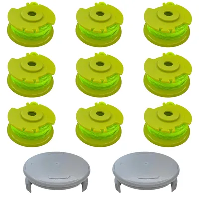 Produktbild von Ersatzspule für Trimmerfaden AC80RL3, kompatibel mit Ryobi One+ Freischneider 18 V, 24 V, 40 V,Ø 2mm,Länge 3,4m [9 Spulen + 2 Abdeckungen] Phonillico®