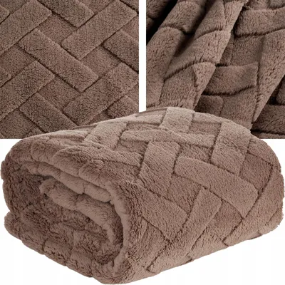 Produktbild von Eurofirany Decke Überwurf 150x200 cm dunkelbeige weich