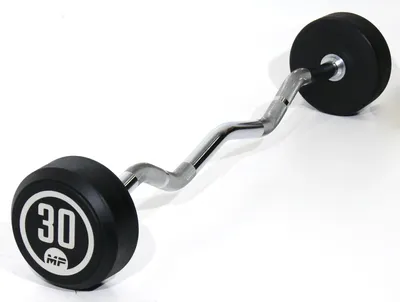 Produktbild von Muscle Power gummierte Curlstange 30 kg