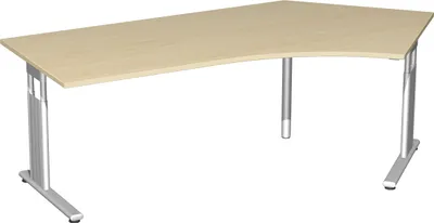 Produktbild von Schreibtisch "FLEX", höhenverstellbar, 216,6 cm x 113 cm, Ahorn