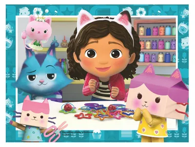 Produktbild von Ravensburger Puzzle Gabby's Dollhouse - 4 Kinderpuzzles - 12 Teile - Lernspielzeug
