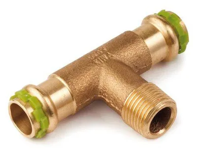 Produktbild von Kupfer Pressfitting Sudo-Press T-Stück Außengewinde 15 mm - 1/2' - 15 mm Kontur V DVGW