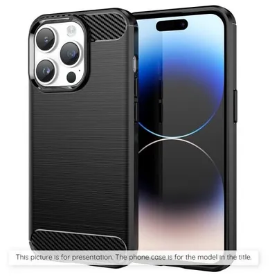 Produktbild von Hülle für Honor Magic8 Lite, Marke Techsuit, Carbon-Design, Schwarz