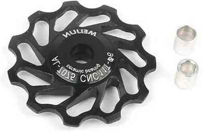 Productafbeelding van Achterderailleur Katrol - Gids Wiel - Fiets Onderhoud - Aluminium Legering - 11T 42mm - Zwart