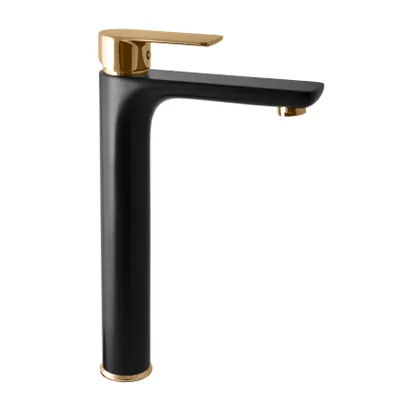 Immagine prodotto di Slezák-RAV Miscelatore per lavabo alto VLTAVA nero opaco/oro VT530CMATZ Colore: nero opaco/oro, Dimensione: 1/2''