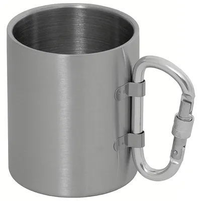 Produktbild von MFH Tasse Edelstahl Karabiner doppelwandig ca. 300ml