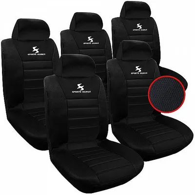 Produktbild von WOLTU 5er-Set Sitzbezüge Auto Einzelsitzbezug universal Größe Schwarz