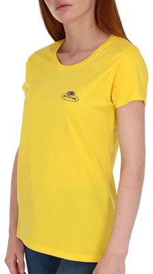 Produktbild von Fruit of the Loom Damen T-Shirt mit Vintage-Logo Farbe: Gelb (gelb K2) Größe: S