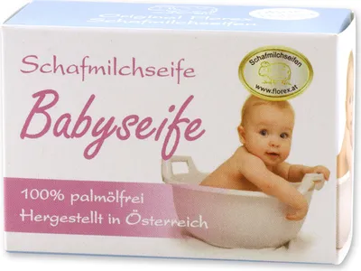Produktbild von Florex Schafmilchseife Palmölfrei Eckig Babyseife Verpackt Naturprodukte 100g