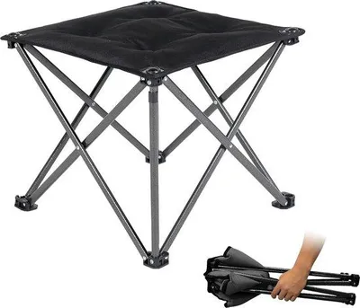 Produktbild von Famanu Campingstuhl Ultraleicht Faltbar - Schwarz