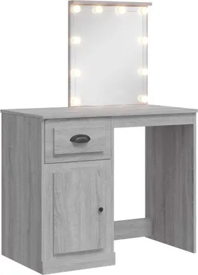 Obrázok produktu pre vidaXL Toaletný stolík s LED osvetlením Sonoma 90x42x132,5 cm