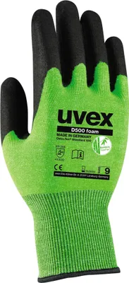 Zdjęcie produktu dla Uvex 60604, Rękawiczki fabryczne, Zielony, Wiskoza, Poliamidowy, Stal