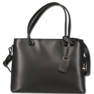 Immagine prodotto di Borsa a tracolla, nera, in pelle, per donna, modello Florence, dimensioni 16x37x28 cm, codice prodotto D3OTF175S1