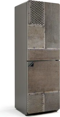 Produktbild von Lochblechmuster – Magnetische Kühlschrank Abdeckung – Dekorfolie magnetisch Küche – Kühlschrank Magnet Deko – selbstklebende Magnettafel – Magnetfolie für Kühlschranktür – 60x180 cm