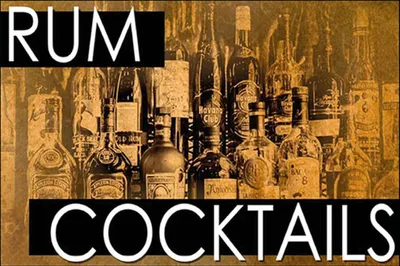 Produktbild von vianmo Holzschild 20x30 cm Rum Cocktails