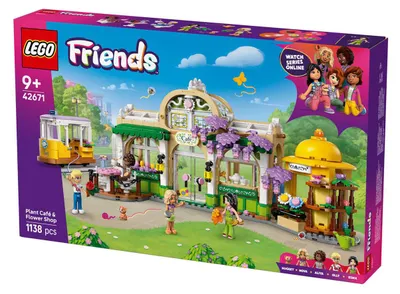 Zdjęcie produktu dla LEGO Friends Zielona kawiarnia i kwiaciarnia, Zestaw do budowania, 9 lat(a), Plastik, 1138 szt., 1,35 kg
