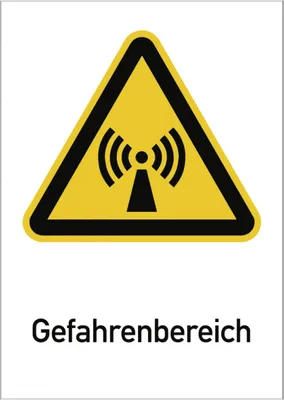 Produktbild von Dreifke® Gefahrenbereich ISO 7010, Kombischild, Folie, 131x185 mm