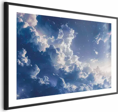 Produktbild von Posterpapier Poster - Starry Clouds and Soft Light Over a Corner of the Sky 90x60 cm Muster b-H-10051-ao-a
