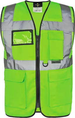 Produktbild von Korntex KXMF | Multi-Funktions-Warnweste Executive - Farbe: Neon Green - Größe: S