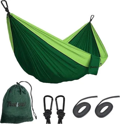 Produktbild von Gewichtsreduzierte Reisehängmatte - XXL-Größe, Mehrpersonen Outdoor-Campinghängmatte aus Nylon, 300 kg Tragfähigkeit