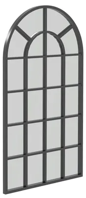 Obrázok produktu pre Zrkadlo na stenu, tvarované ako oblúk – dekoratívne zrkadlo | Farba: čierna | Rozmery: 62 x 2,5 x 110 cm