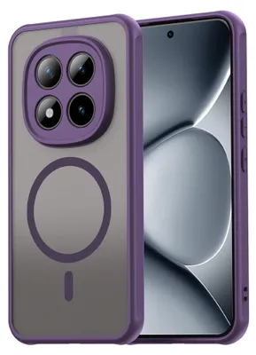 Image de Coque MagSafe pour Xiaomi Redmi Note 15 Pro Plus avec protection hybride pour l'appareil photo, violette