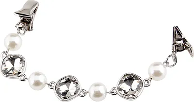 Produktbild von Schal-Clip, Kunstperlen-Strass-Clip-Design, Kettenstil, feine Handwerkskunst, elegante Dekoration, Schmuck, Vintage-Pullover, Schal-Kettenclip für die Arbeit-A