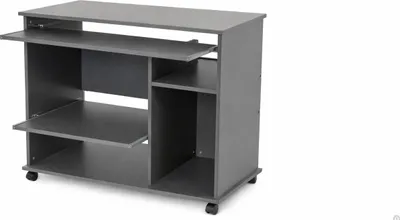 Produktbild von PC-Tisch grafitgrau Computertisch Schreibtisch auf Rollen #4492