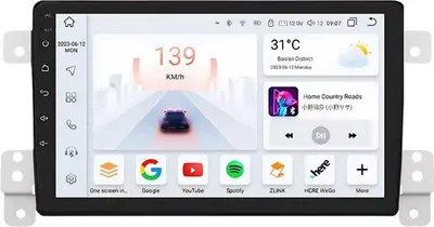Immagine prodotto di Autoradio con Bluetooth e CarPlay per Suzuki Grand Vitara 3 (2005-2015) - Compatibile con Apple e Android - Impianto stereo - Sistema di navigazione - Memoria da 8 GB/128 GB