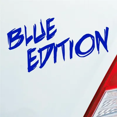 Produktbild von Auto Aufkleber Blue Edition Auto Car Tuning Motorrad 15x7 cm Dunkelblau Sticker Heckscheibenaufkleber