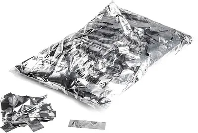 Produktbild von Magic FX Metallic Konfetti Rechteckig 55x17mm - Silber 1kg