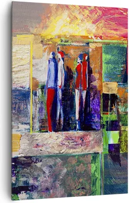 Produktbild von Bild auf Leinwand - Leinwandbild - Einteilig - Abstraktion modern - 80x120cm - Wand Bild - Wanddeko - Wandbilder - Leinwanddruck - Wanddekoration - Leinwand bilder - Wandbild - PA80x120-3670