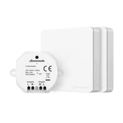 Produktbild von DEWENWILS Funkschalter Set, Funkschalter Licht, Weiß, 2300W