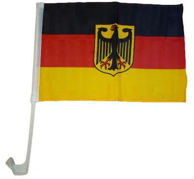 Produktbild von Autoflagge Deutschland Adler 30 x 40 cm - Autofahne Fahne Flagge Fenster Fensterflagge Fensterfahne Fanflagge Fanfahne Scheibenfahne Scheibenflagge WM EM