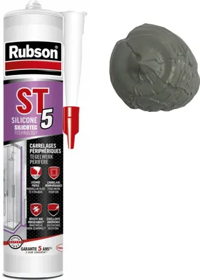 Produktbild von Sanitärsilikon von Henkel ST5 - grau - 12 x 300ml Dichtstoff & Pilzhemmer