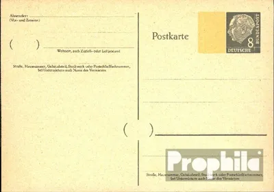 Produktbild von Belege Ganzsachen BRD (BR.Deutschland) 1960 P35I a Amtliche Postkarte un Heuss I