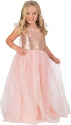 Produktbild von Prinzessin Rosalia rosa Kinderkostüm 128