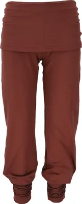 Produktbild von Yoga-Hose mit Minirock in Bio-Qualität - Dattelbraun, Damen, Baumwolle(Bio),Elasthan, Größe: M