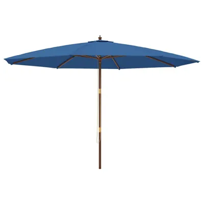 Produktbild von vidaXL Sonnenschirm mit Holzmast Azurblau 400x273 cm