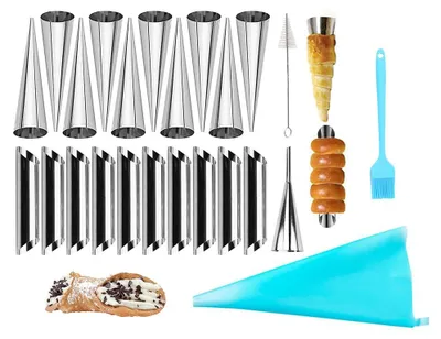 Cannoli-Backform-Set, 23-teilig, Edelstahl, mit Zubehör
