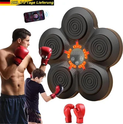 Produktbild von MODFU Musik Boxing Machine, Bluetooth Intelligente Boxmaschine Zur Wandmontage für Heimübungen Dekompression Boxen mit Boxhandschuhen, Boxen Training Geräte für Erwachsene Kinder