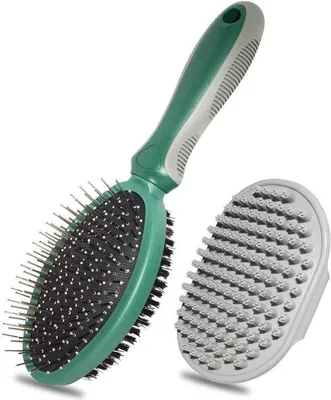 Produktbild von Hundefriseur-Set mit doppeltem Bürstenkopf für alle Haartypen