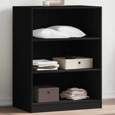 Produktbild von Schwarzer Kleiderschrank aus Holzwerkstoff 77x48x102 cm
