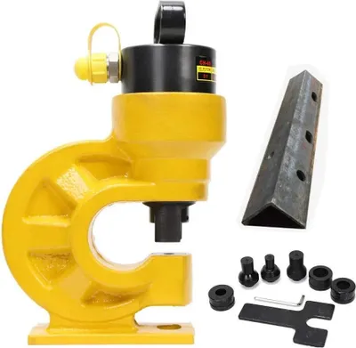 Produktbild von Hydraulisches Lochstanzer-Werkzeug, 31t Stanzenkraft, vielseitige Metallkompatibilität, Gelb