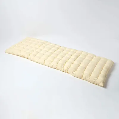 Produktbild von HOMESCAPES 3er Bankauflage creme 100% Baumwolle