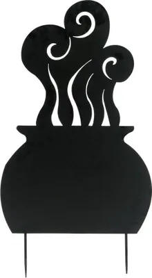 Produktbild von INNA-Glas Halloween Silhouette Hexenkessel Spooky Cauldron, Metall, schwarz, 83cm - Fenster Dekoration