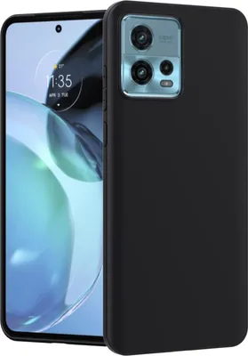 Produktbild von Für Motorola Moto G72 Silikon Schutz Schwarz Handy Tasche Etuis Hülle Cover Case Neu